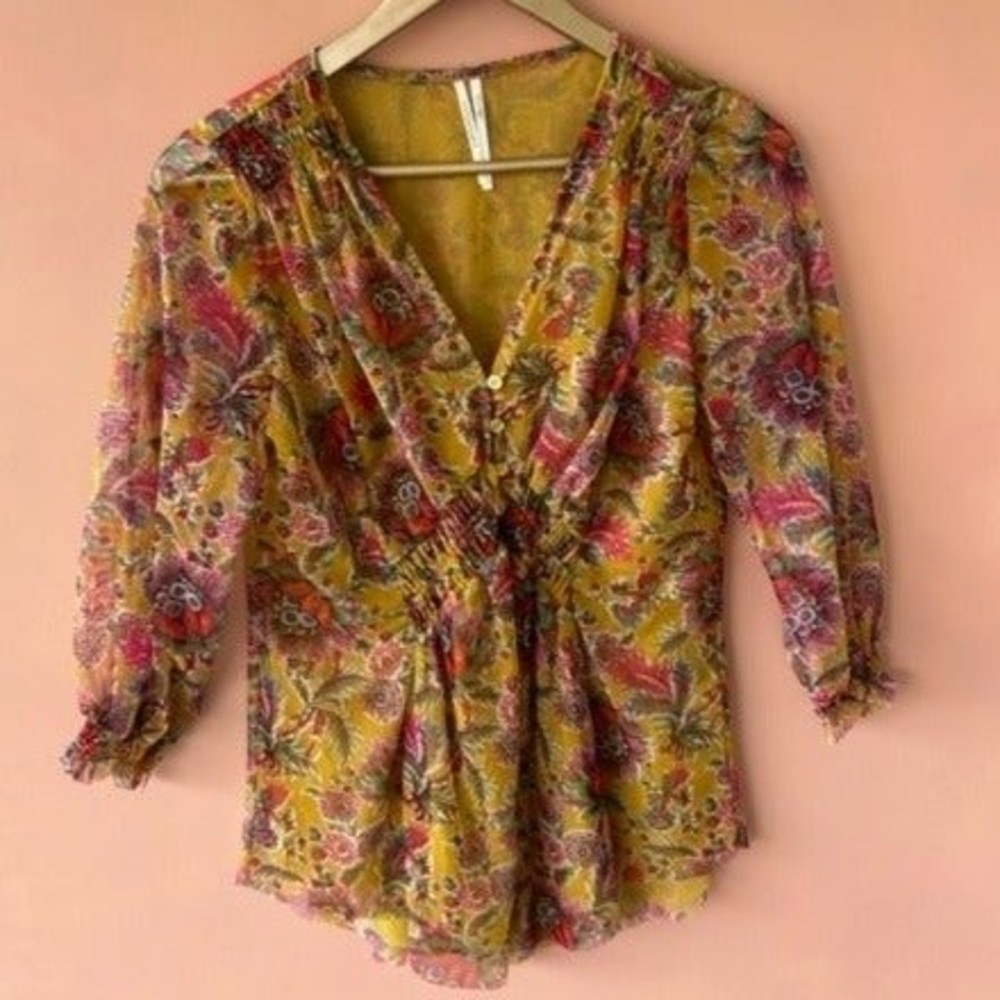 Anthropologie Mesh Blouse